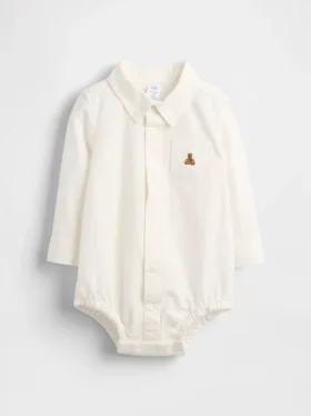 Baby-bodysuit i oxfordtyg