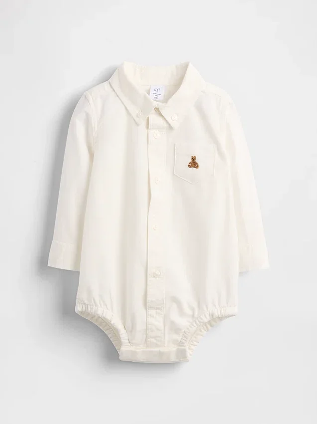 Baby-bodysuit i oxfordtyg
