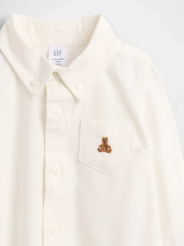 Baby-bodysuit i oxfordtyg