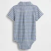 Baby Bodysuit i rutigt oxfordtyg