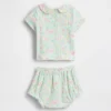 Baby-bodysuit i Tinyrib med Peter Pan-krage