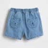 Baby Brannan Bear-jeansshorts med fickor och dragkedja
