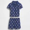 Baby Brannan Bear-klädset med pikétröja och shorts