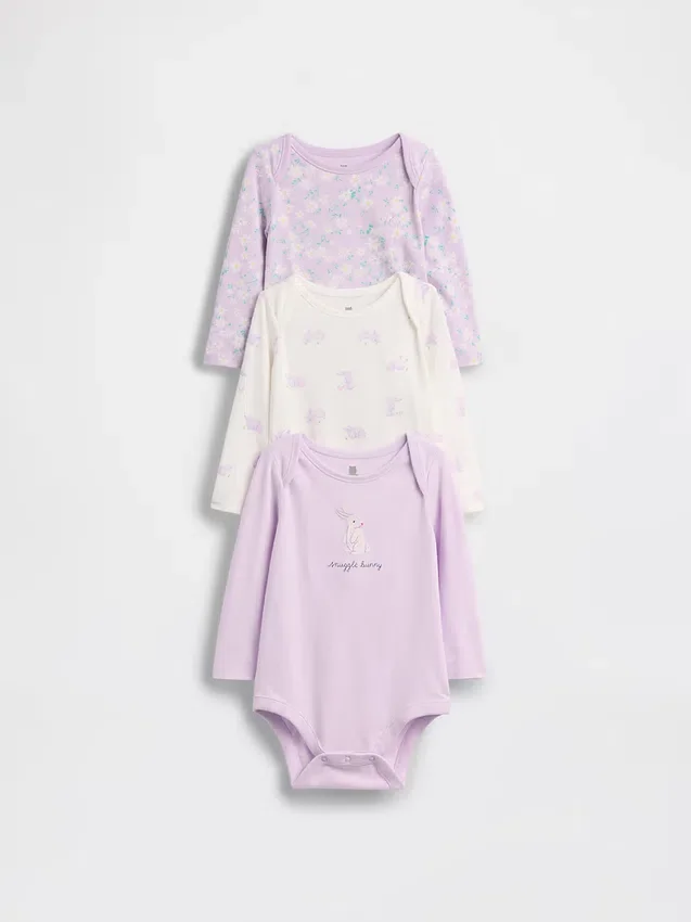 Baby First Favorites bodysuit i ekologisk bomull (3-pack)
