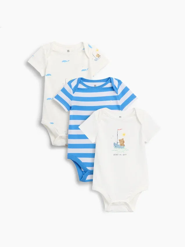 Baby First Favorites bodysuit i ekologisk bomull (3-pack)