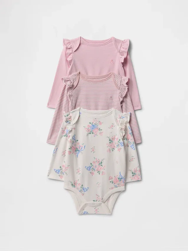 Baby First Favorites bodysuit i ekologisk bomull (3-pack)