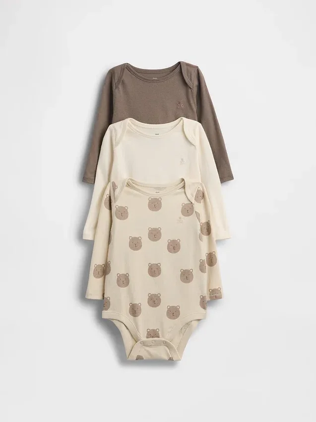 Baby First Favorites bodysuit i ekologisk bomull (3-pack)