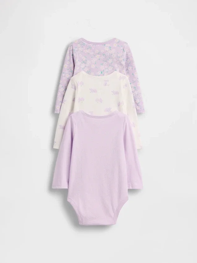 Baby First Favorites bodysuit i ekologisk bomull (3-pack)