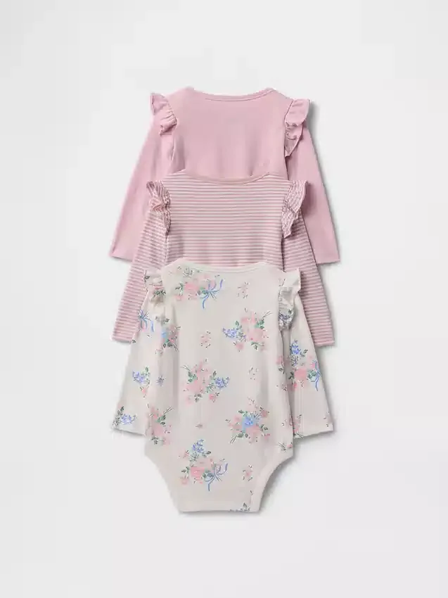 Baby First Favorites bodysuit i ekologisk bomull (3-pack)