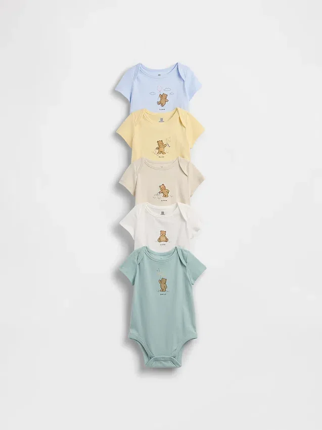 Baby First Favorites bodysuit i ekologisk bomull (5-pack)