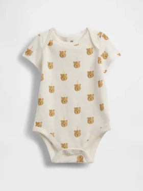 Baby First Favorites bodysuit i ekologisk bomull med Brannan Bear-motiv