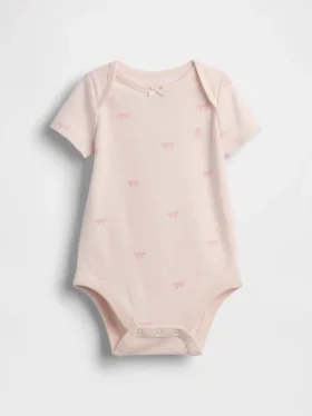 Baby First Favorites bodysuit i ekologisk bomull med rosett