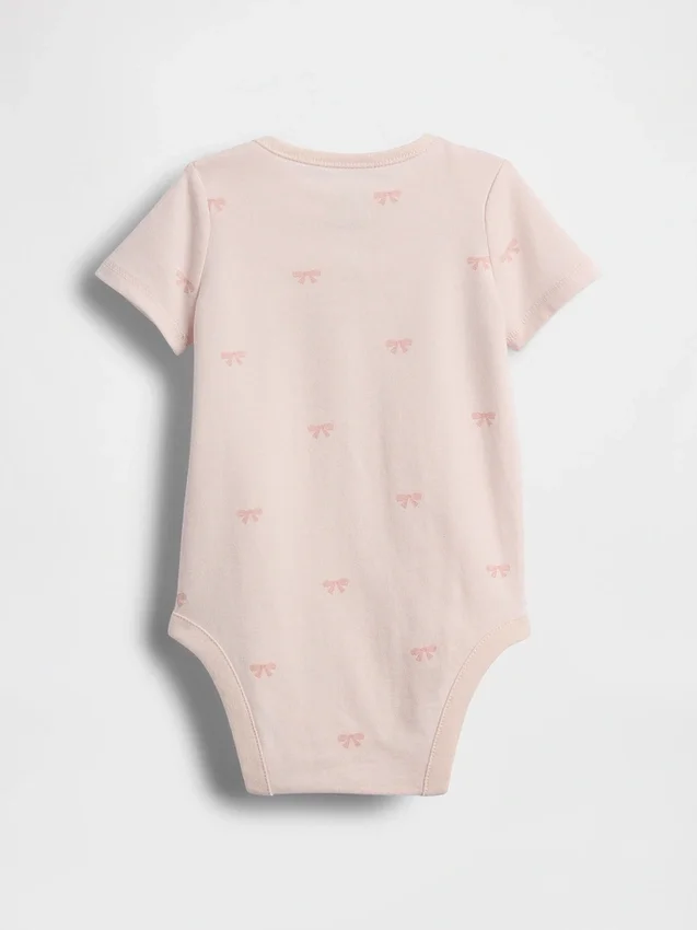 Baby First Favorites bodysuit i ekologisk bomull med rosett
