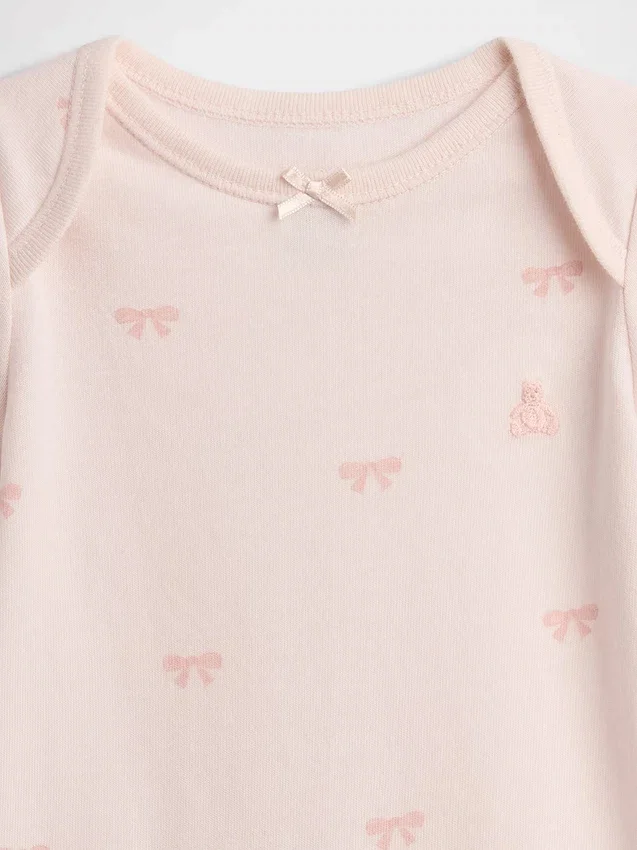 Baby First Favorites bodysuit i ekologisk bomull med rosett
