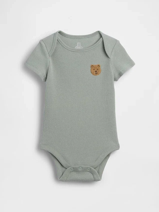 Baby First Favorites bodysuit i våffelstickning