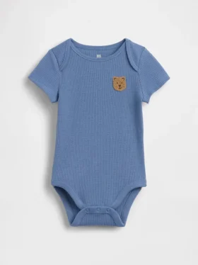 Baby First Favorites bodysuit i våffelstickning