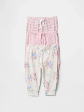 Baby First Favorites byxor i ekologisk bomull med dragkedja (3-pack)