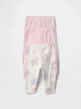 Baby First Favorites byxor i ekologisk bomull med dragkedja (3-pack)