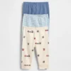 Baby First Favorites byxor i ekologisk bomull med dragkedja (3-pack)