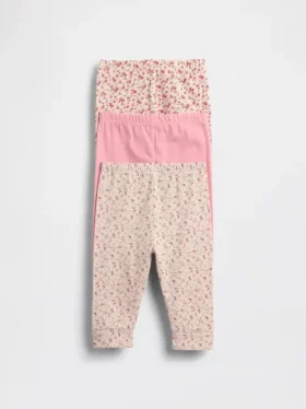 Baby First Favorites byxor i ekologisk bomull med dragkedja (3-pack)