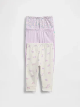 Baby First Favorites byxor i ekologisk bomull med dragkedja (3-pack)