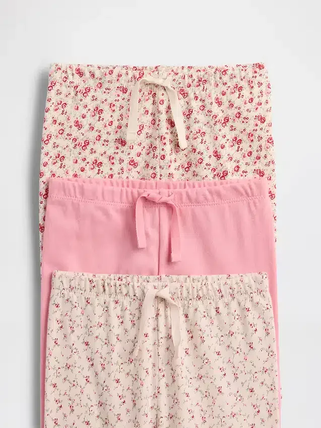 Baby First Favorites byxor i ekologisk bomull med dragkedja (3-pack)