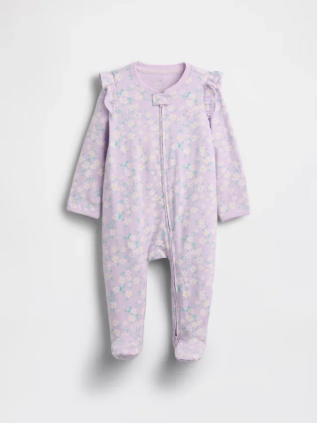 Baby First Favorites heldress med fötter i ekologisk bomull