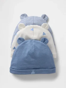 Baby First Favorites mössa i ekologisk bomull (3-pack)