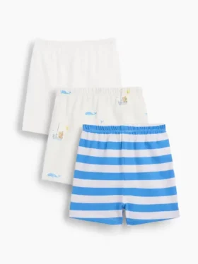 Baby First Favorites Shorts i ekologisk bomull med dragkedja (3-pack)