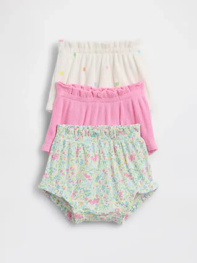 Baby First Favorites Tinyrib-bloomers med volanger (3-pack)