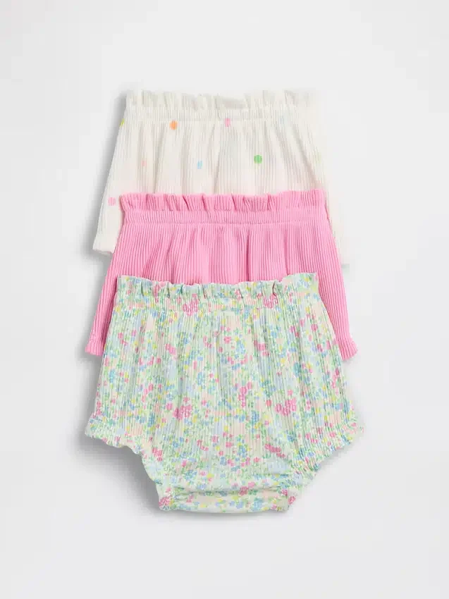 Baby First Favorites Tinyrib-bloomers med volanger (3-pack)