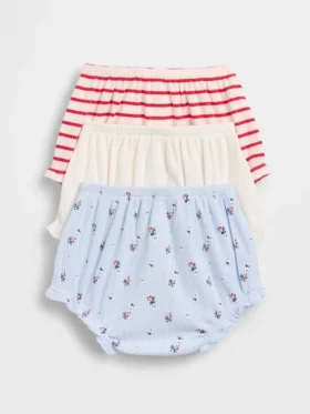Baby First Favorites Tinyrib-bloomers med volanger (3-pack)