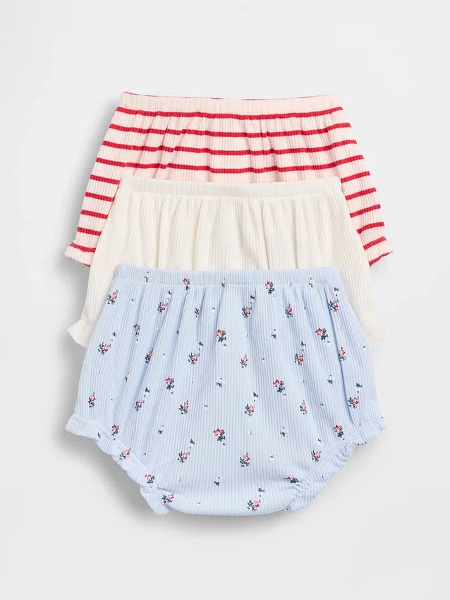 Baby First Favorites Tinyrib-bloomers med volanger (3-pack)