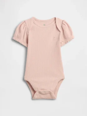Baby First Favorites Tinyrib-bodysuit med puffärmar