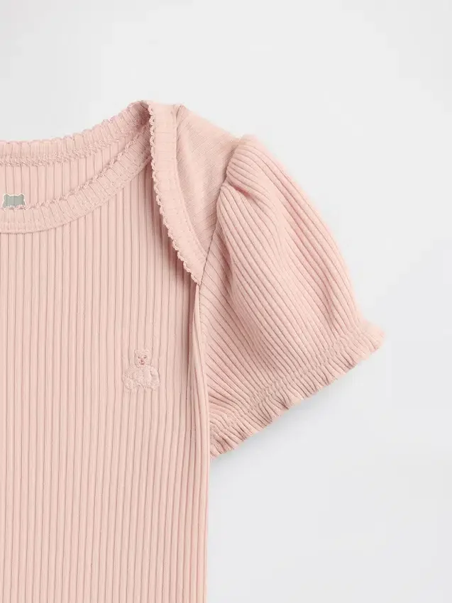 Baby First Favorites Tinyrib-bodysuit med puffärmar