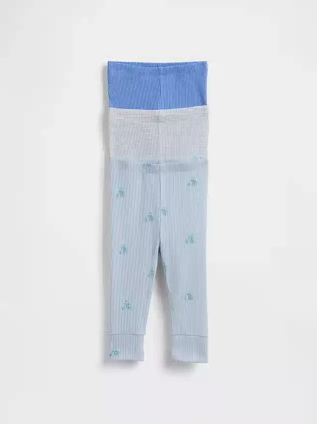 Baby First Favorites Tinyrib-byxor med resår i midjan (3-pack)