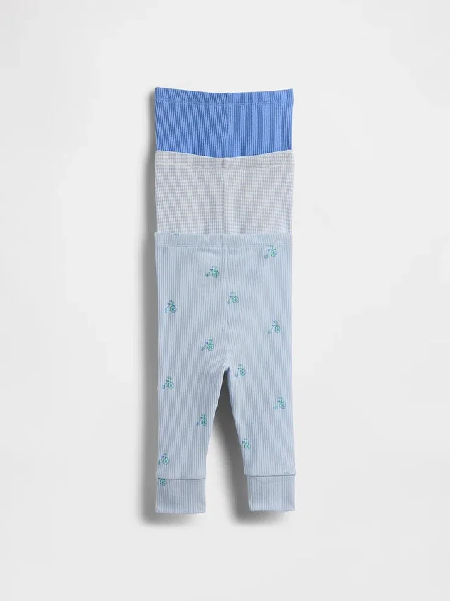 Baby First Favorites Tinyrib-byxor med resår i midjan (3-pack)