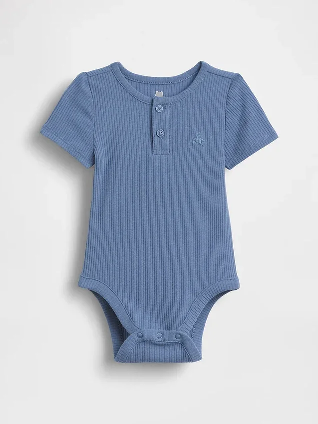 Baby First Favorites Tinyrib Henley Bodysuit