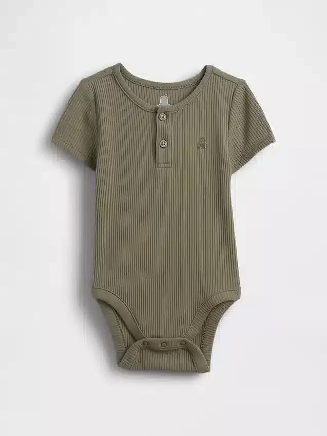 Baby First Favorites Tinyrib Henley Bodysuit