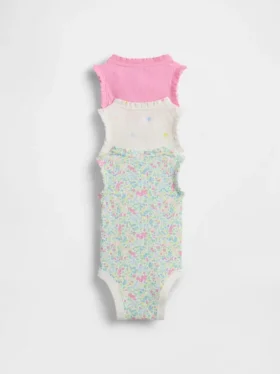 Baby First Favorites Tinyrib Ruffle Tank Bodysuit (3-pack)