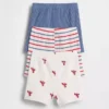 Baby First Favorites Tinyrib Stripe Pull-On Shorts (3-pack)