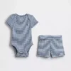 Baby Grow-With-Me Tinyrib-set med shorts