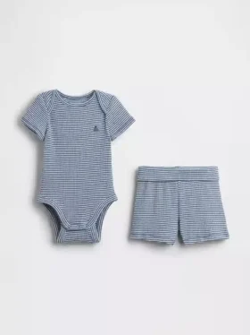 Baby Grow-With-Me Tinyrib-set med shorts