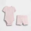 Baby Grow-With-Me Tinyrib-set med shorts