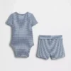 Baby Grow-With-Me Tinyrib-set med shorts
