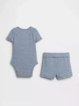 Baby Grow-With-Me Tinyrib-set med shorts