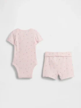 Baby Grow-With-Me Tinyrib-set med shorts