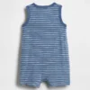 Baby-henley-kortdräkt i ekologisk bomull som heldress