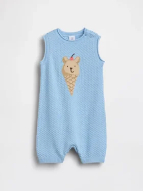 Baby Ice Cream Bear virkad kort heldress