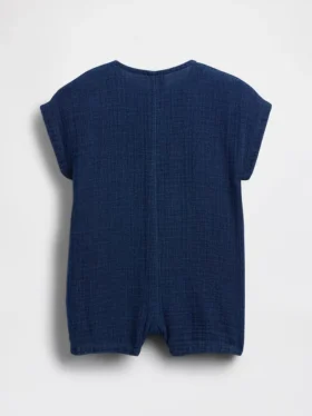 Baby-jeansheldress i bomullsgasväv